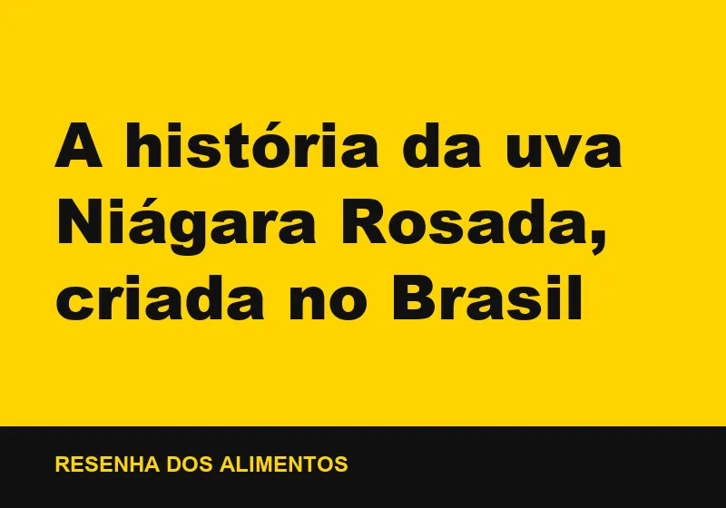 A história da uva Niágara Rosada, criada no Brasil